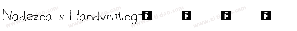 Nadezna s Handwritting字体转换